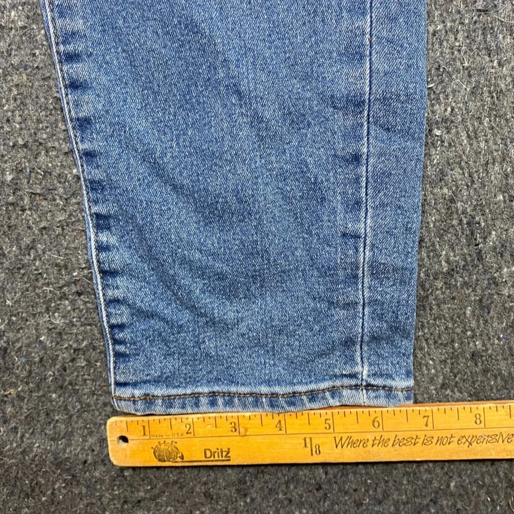 MBX Denim Jeans Sz 34 Mens Blue Streetwear Straight Leg Faded Distressed Detail